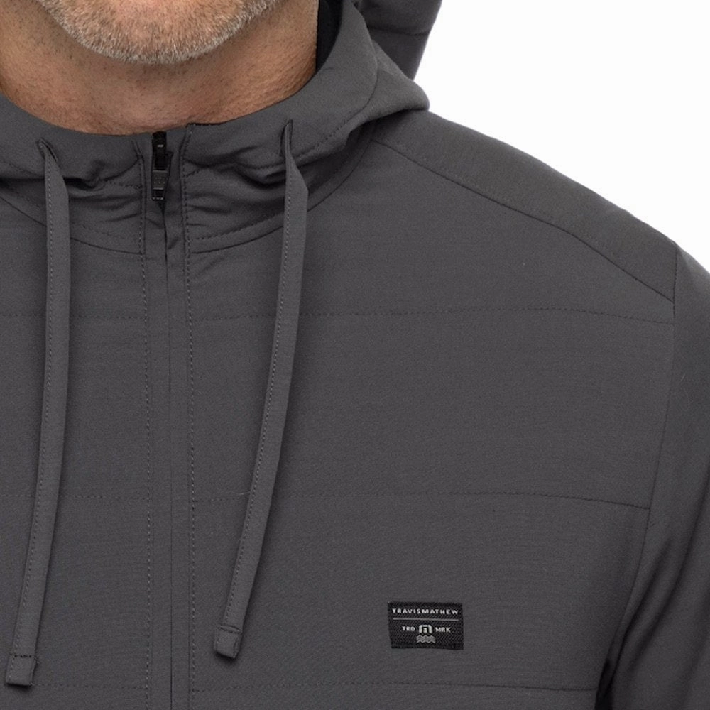 TravisMathew Every Amenity Golf Jacket Gray Pinstripe - SS23 Men