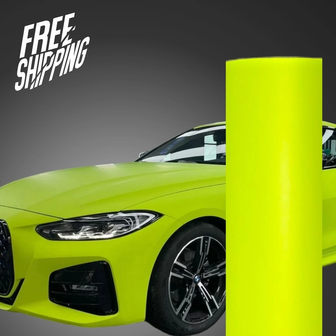 Ultra-Matte Chartreuse Yellow Vinyl Wrap