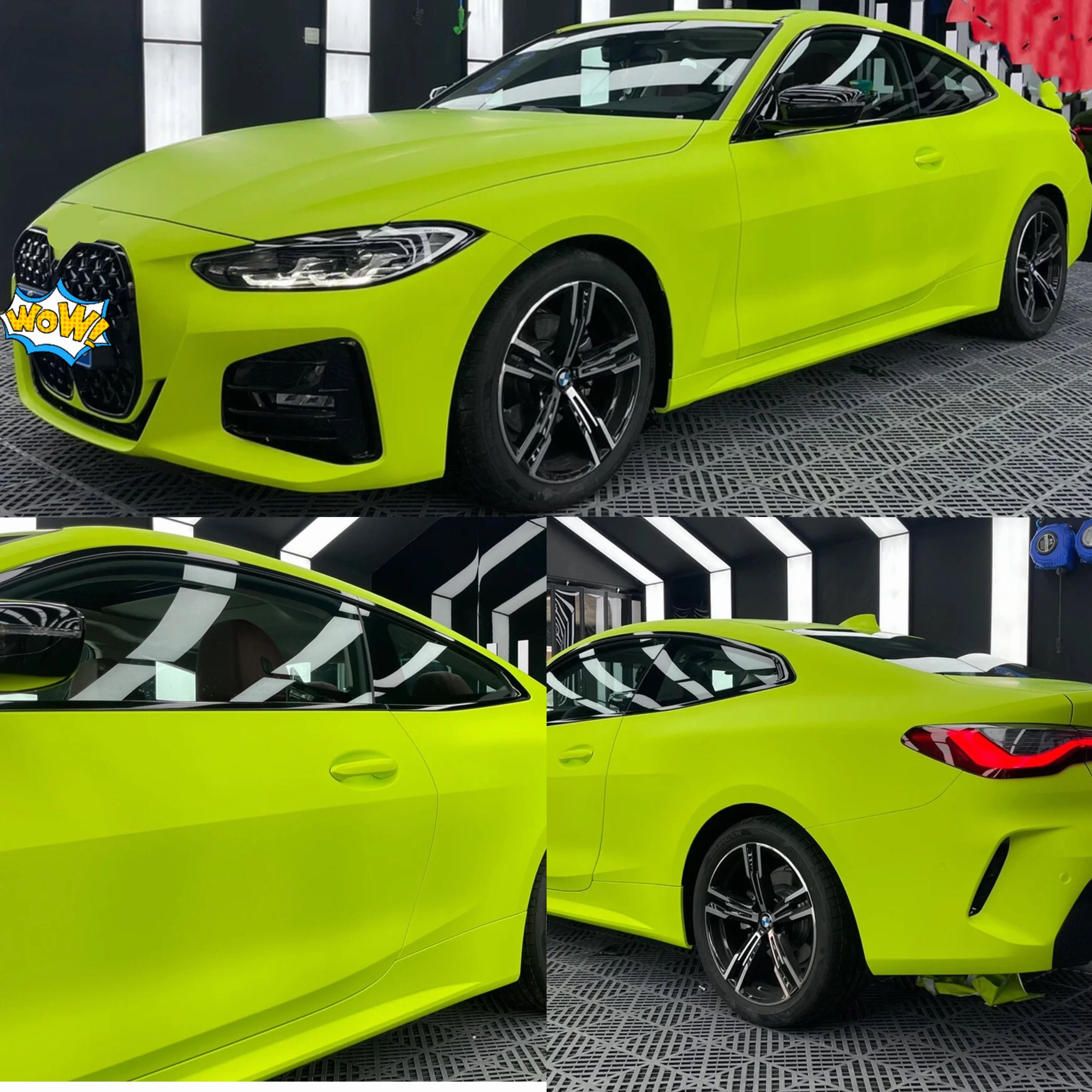 Ultra-Matte Chartreuse Yellow Vinyl Wrap