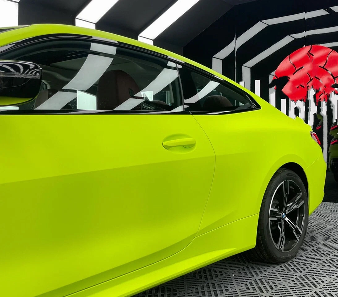 Ultra-Matte Chartreuse Yellow Vinyl Wrap