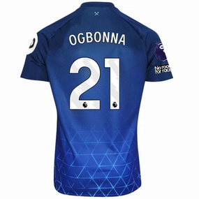 Umbro West Ham Angelo Ogbanna Third Jersey w/ EPL   No Room For Racism Patches 23/24 (Navy/Sky Blue)
