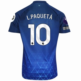 Umbro West Ham Lucas Paqueta Third Jersey w/ EPL   No Room For Racism Patches 23/24 (Navy/Sky Blue)
