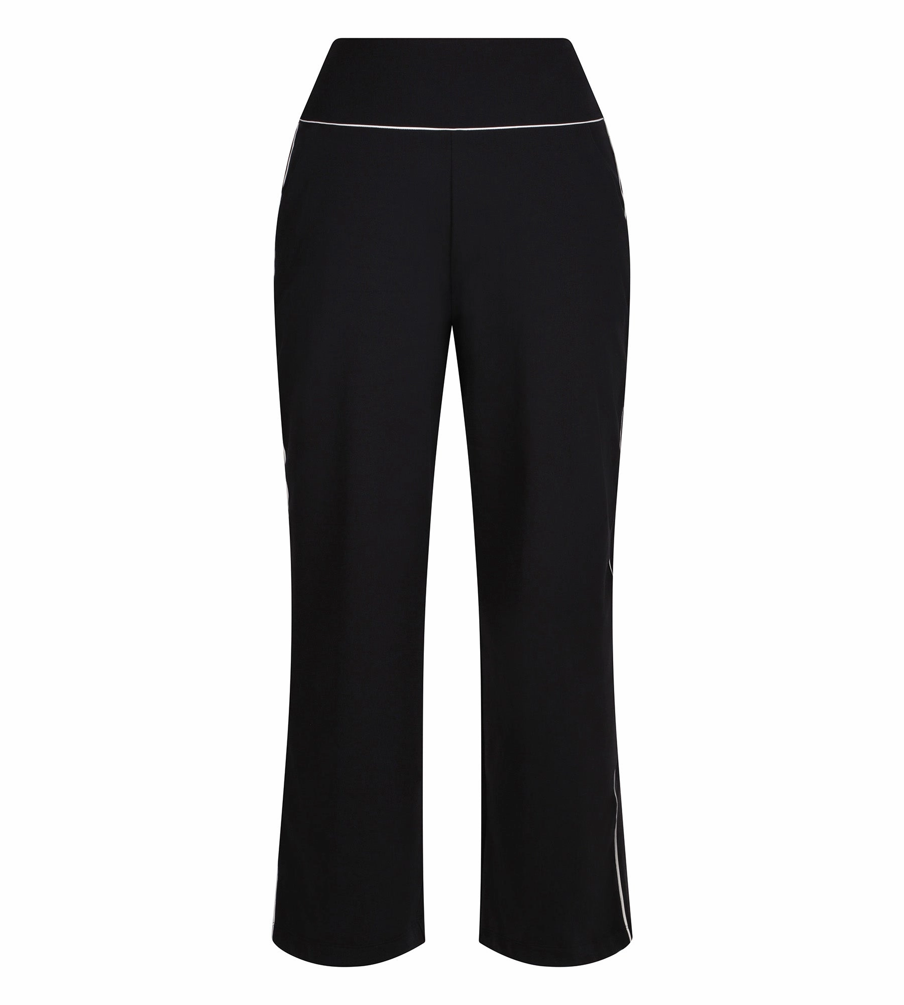 Women's stretch jersey wide-leg sports trousers Black Dim Move