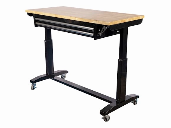 Workbench Height Adjustable 2 Drawer 132 x 61cm