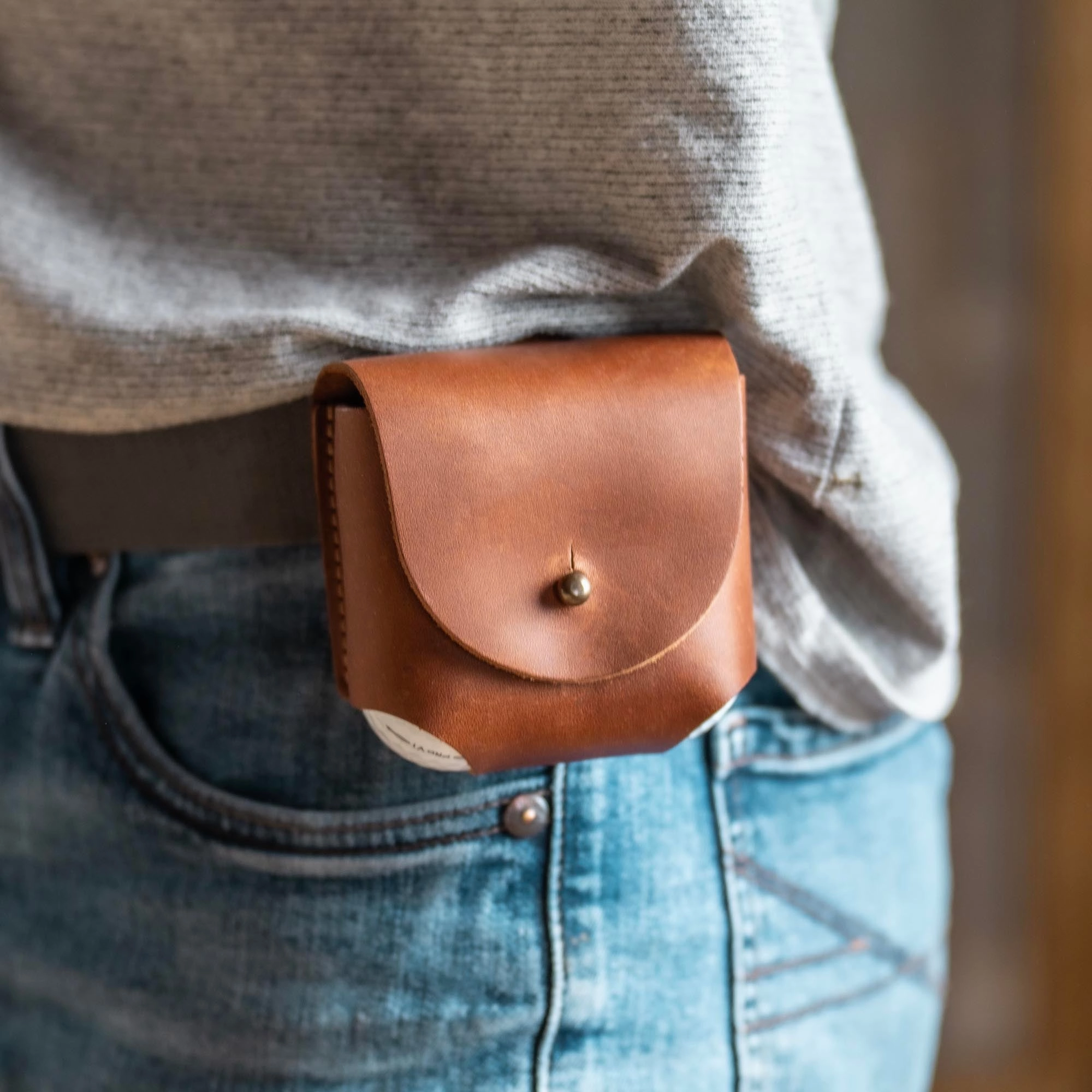 Your Logo   Our Leather - Personalized Fine Leather Golf Ball Holster - Custom Logo and Corporate Gifting