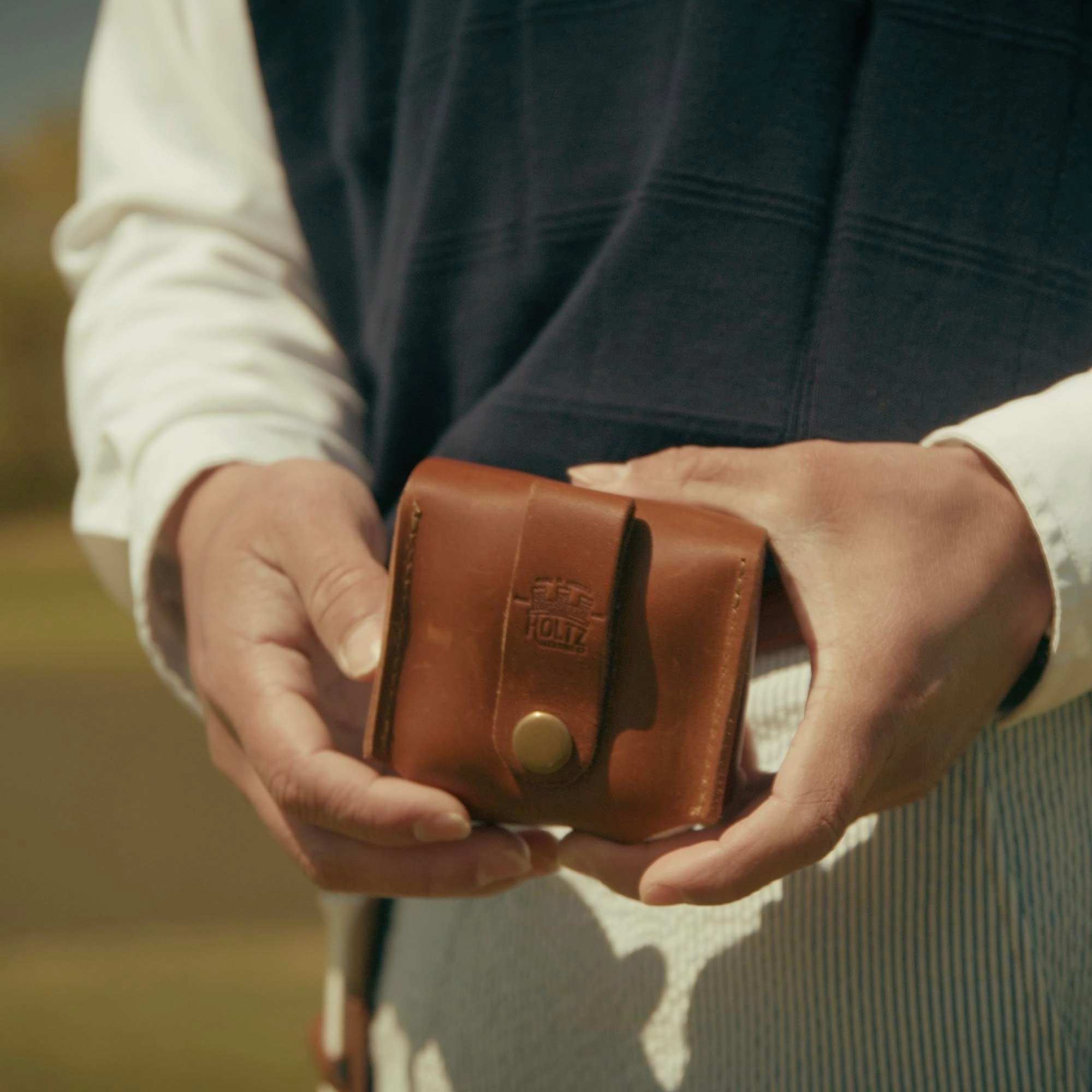 Your Logo   Our Leather - Personalized Fine Leather Golf Ball Holster - Custom Logo and Corporate Gifting