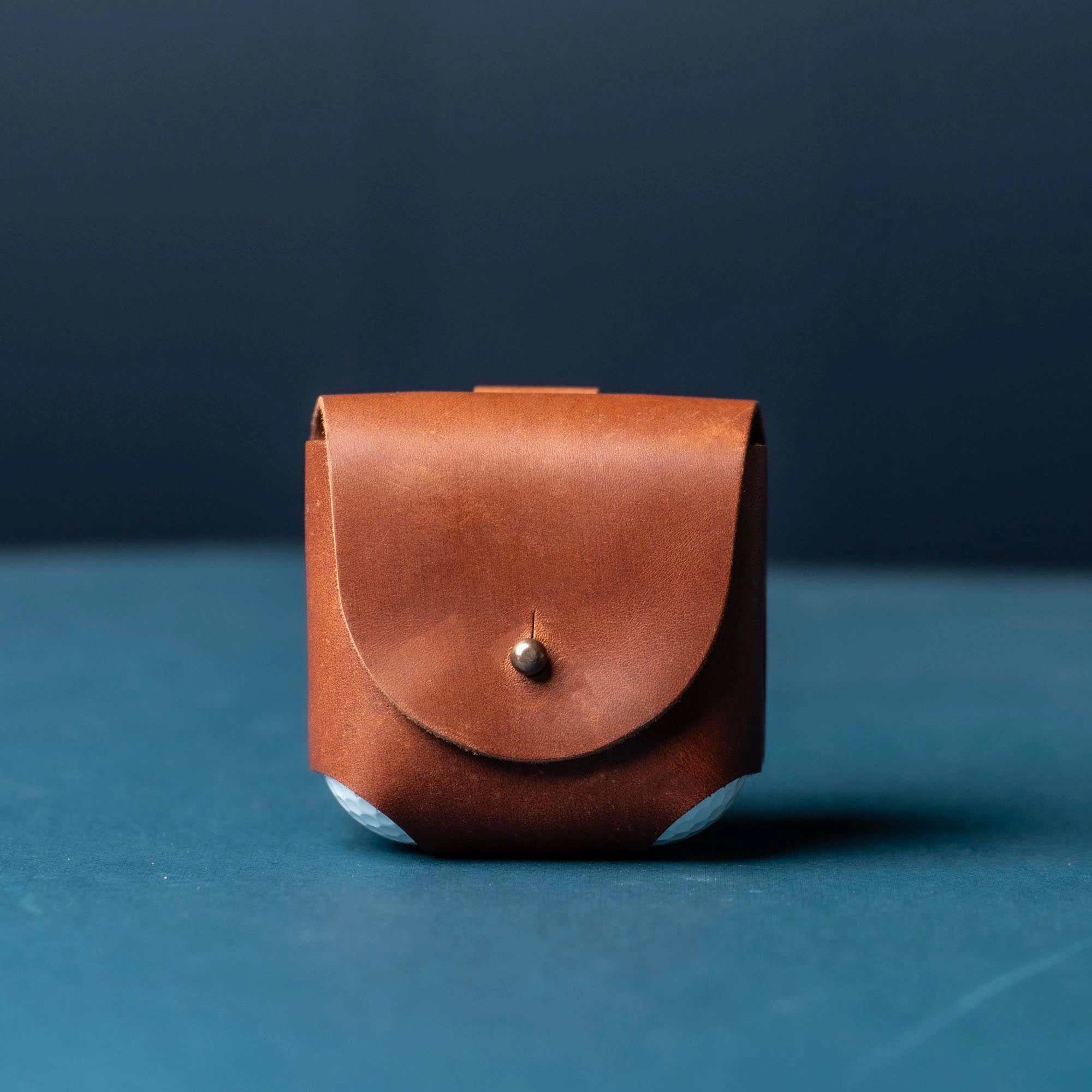 Your Logo   Our Leather - Personalized Fine Leather Golf Ball Holster - Custom Logo and Corporate Gifting