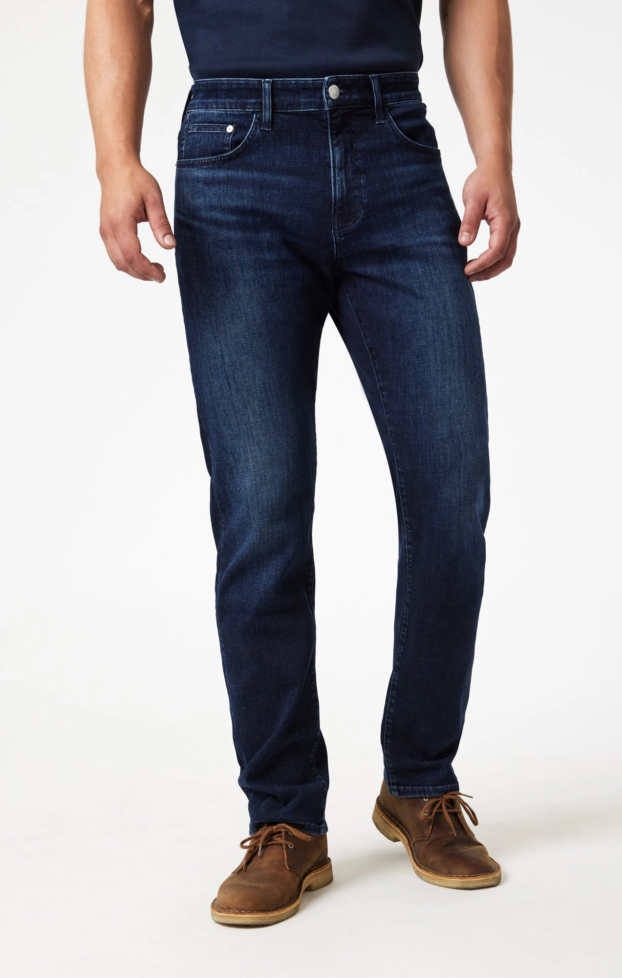 ZACH STRAIGHT LEG IN DEEP BRUSHED FEATHER BLUE